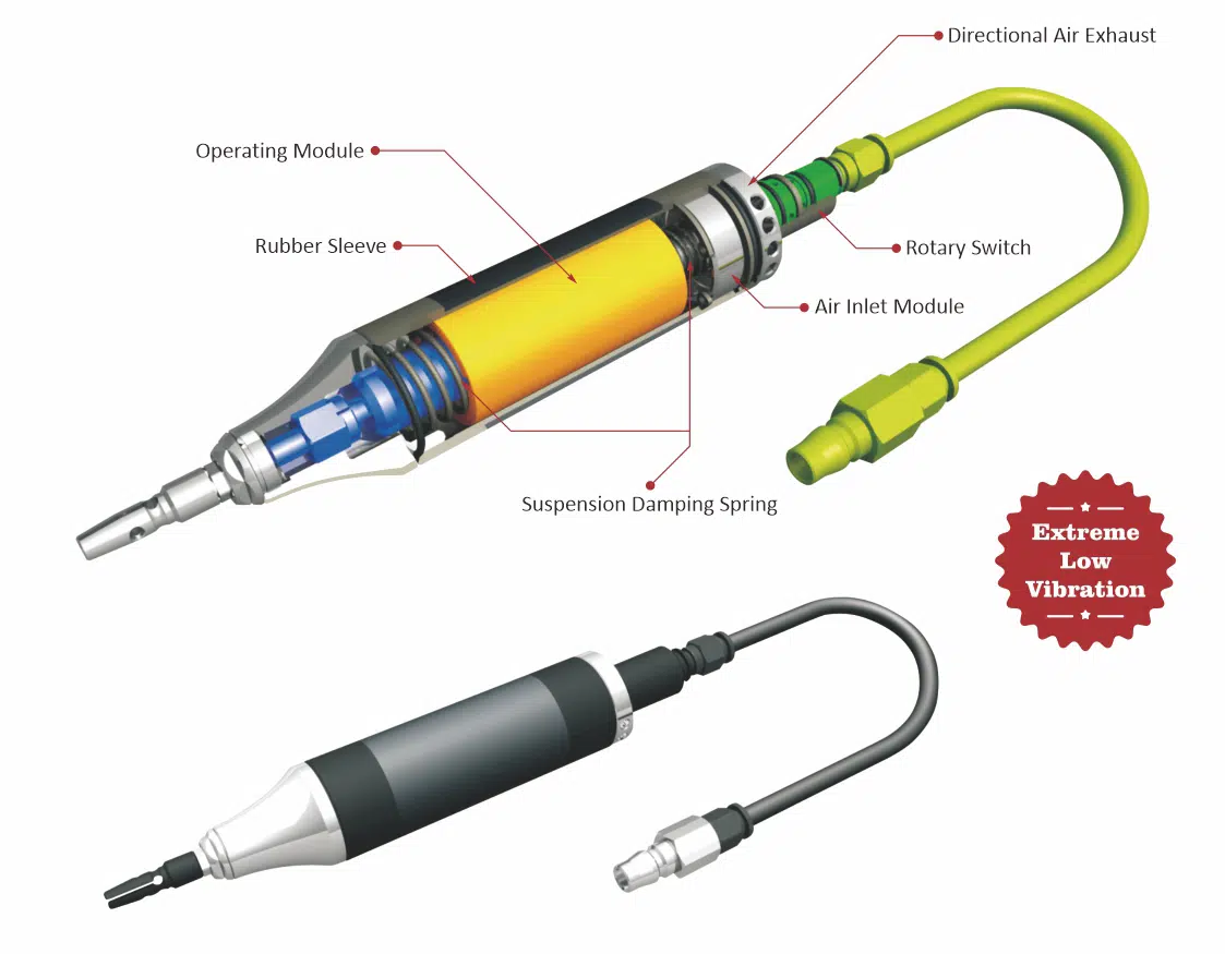 Patent voor lage trillingen op reciprogereedschappen