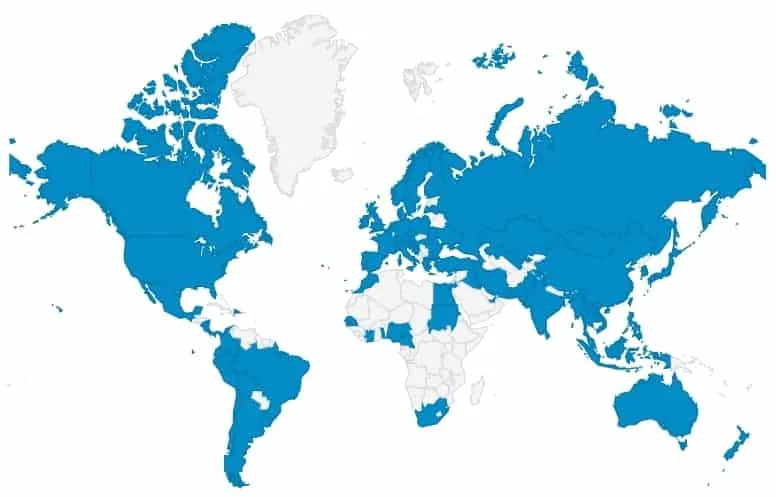 ZIPP Cobertura de ventas en todo el mundo