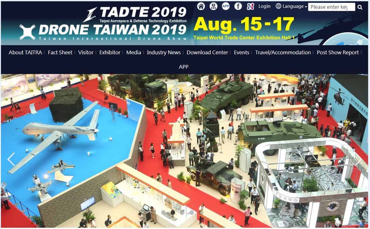 Tecnologia aerospaziale e della difesa di Taipei, Stand # A1123, A1125, A1024, A1026, Taipei Taiwan 2019 / 8 / 15 ~ 8 / 17