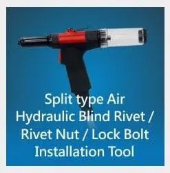 Split type Air Hydraulic Blind Rivet / Rivet Nut / Lock Bolt Installation Tool