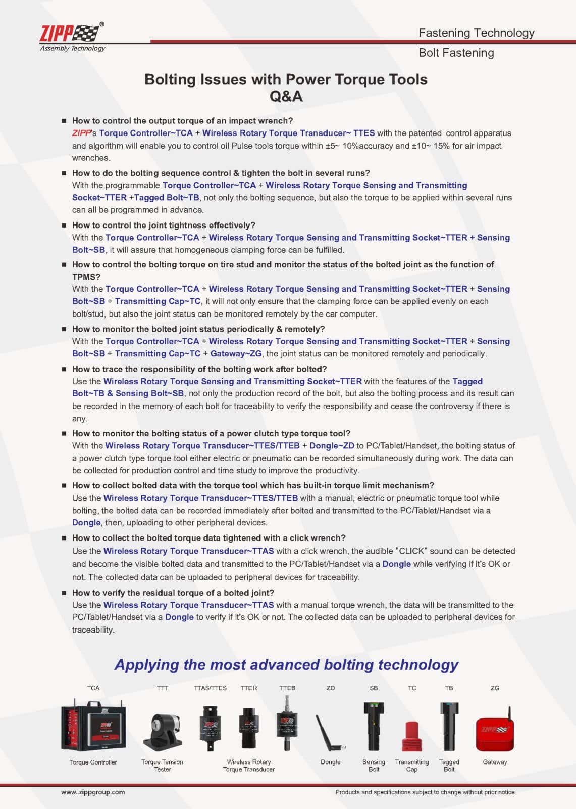 ZIPPTORK Vääntömomentin ohjausjärjestelmäluettelo Ver2 頁面 15