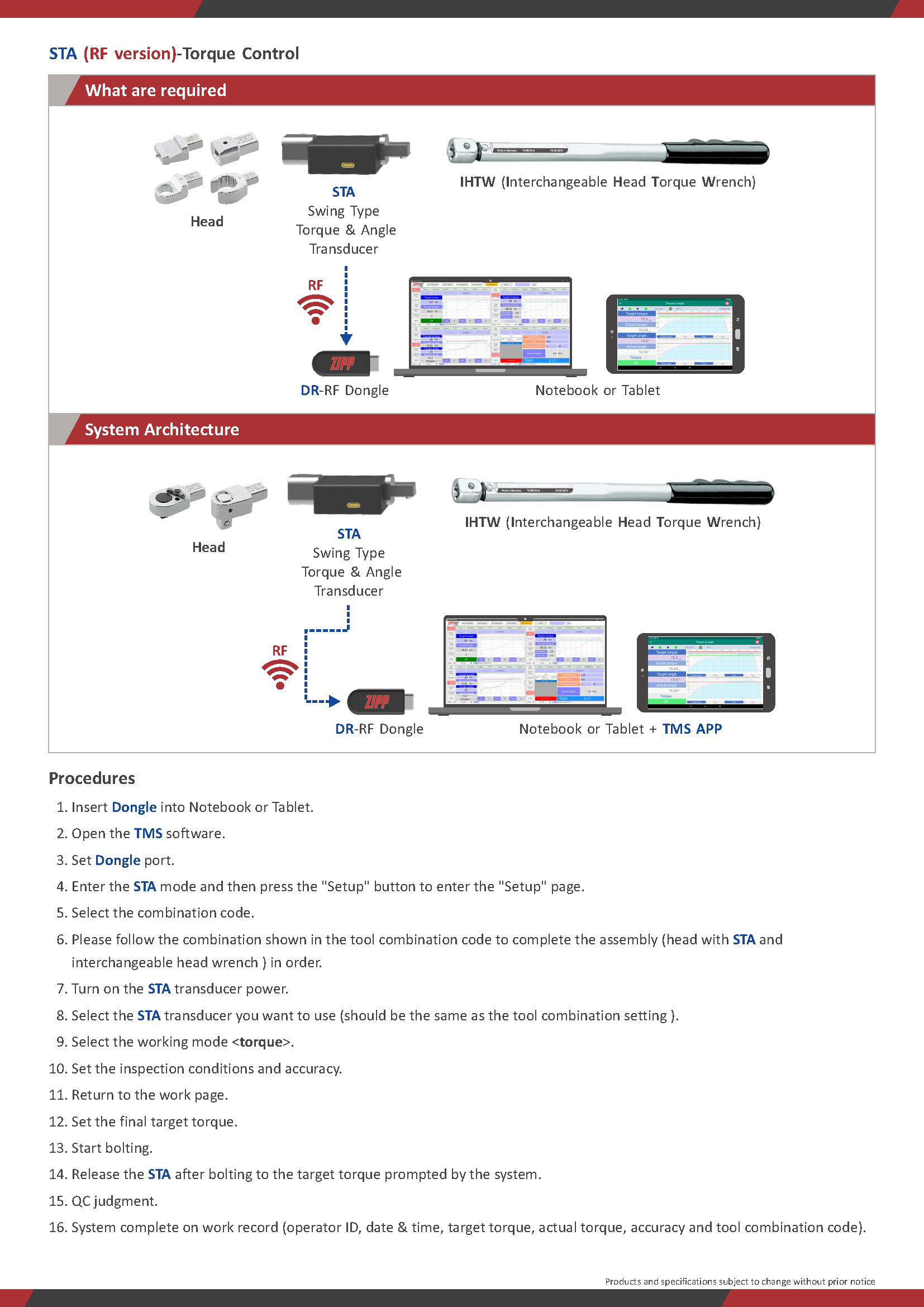 STA Swing-tyyppinen vääntömomenttikulma-anturi 頁面 6