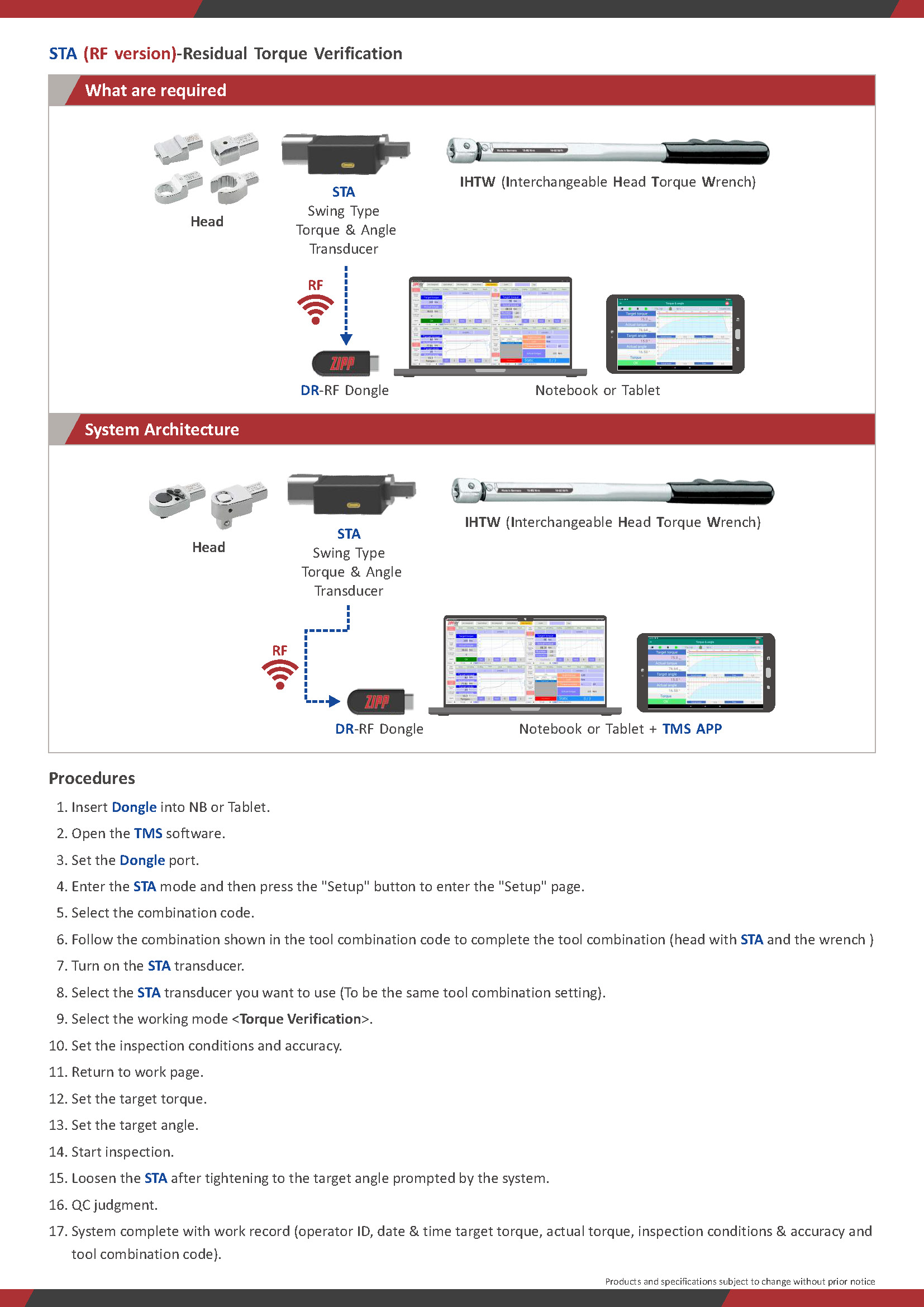 STA Swing-tyyppinen vääntömomenttikulma-anturi 頁面 8