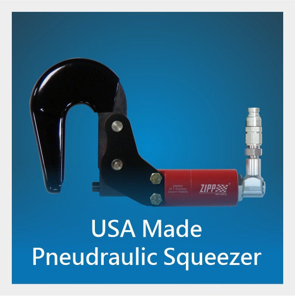 USA Made Pneudraulic C-Yoke / Alligator Squeezer
